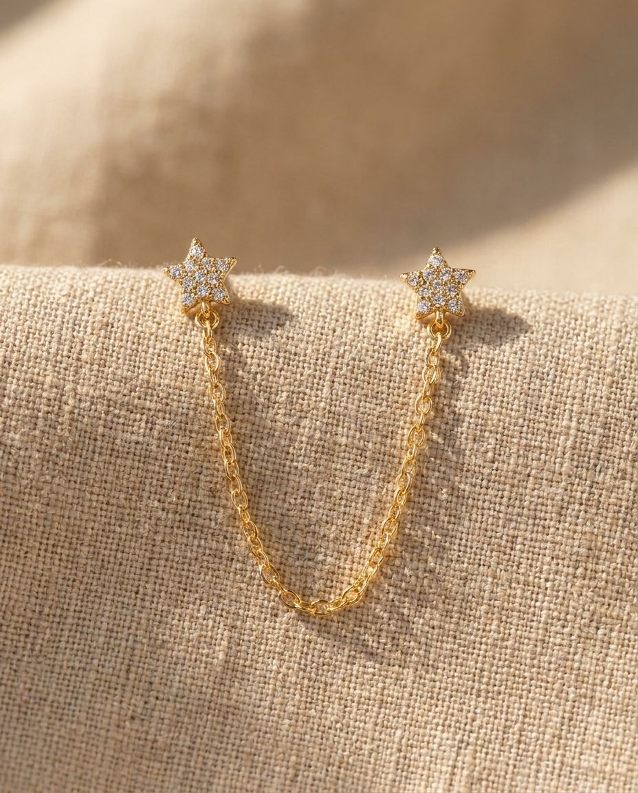 Double Star Chain Studs
