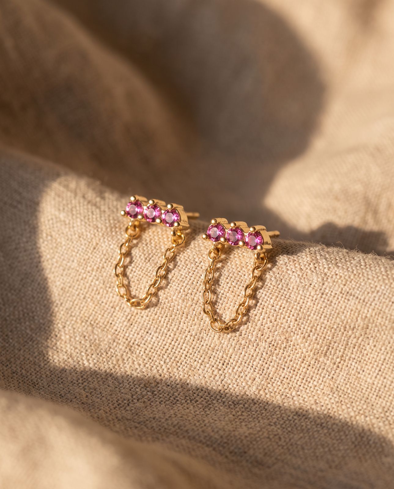 Mini Zircon Chain Studs