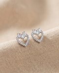 Crystal Heart Studs