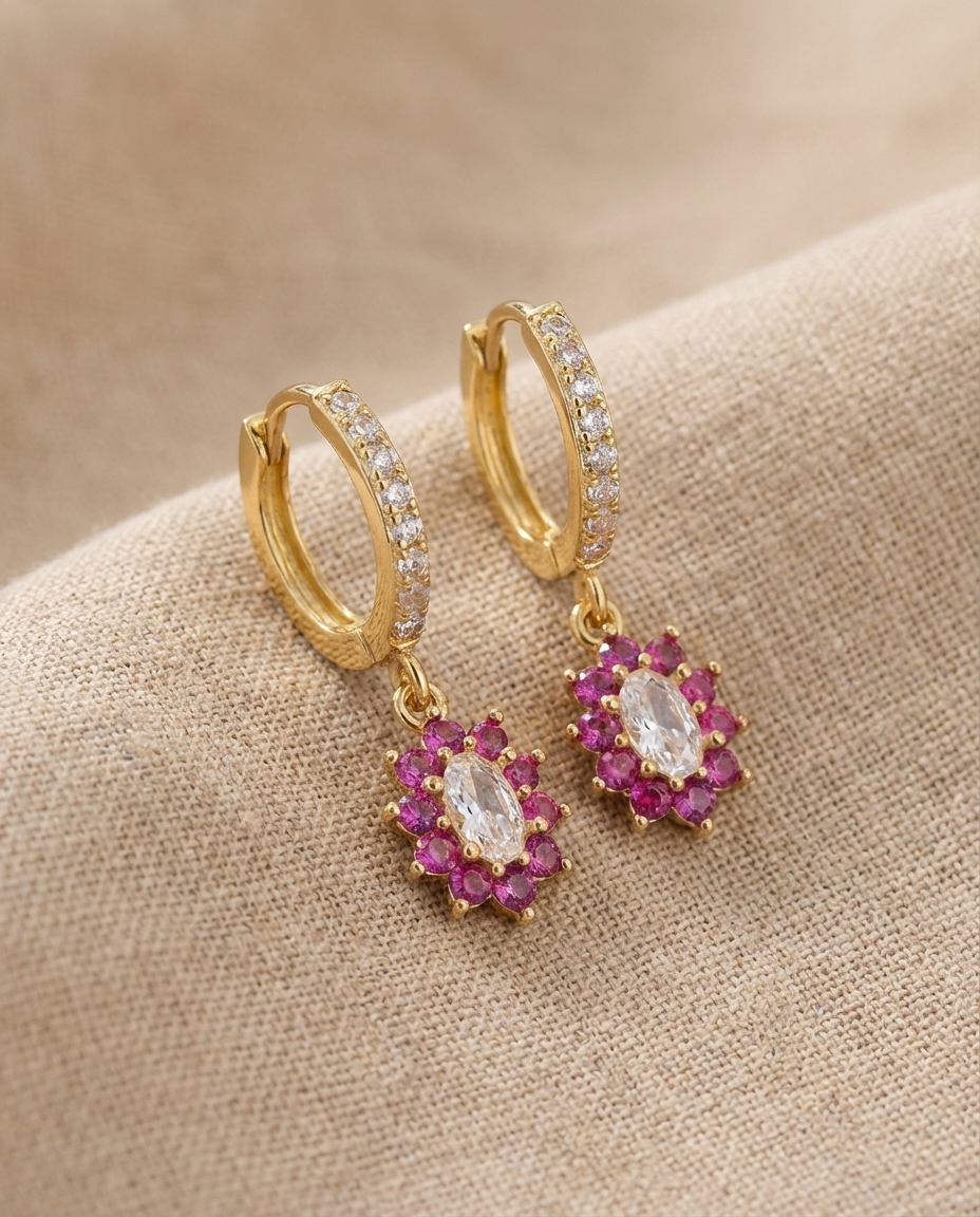 Ruby Halo Hoops