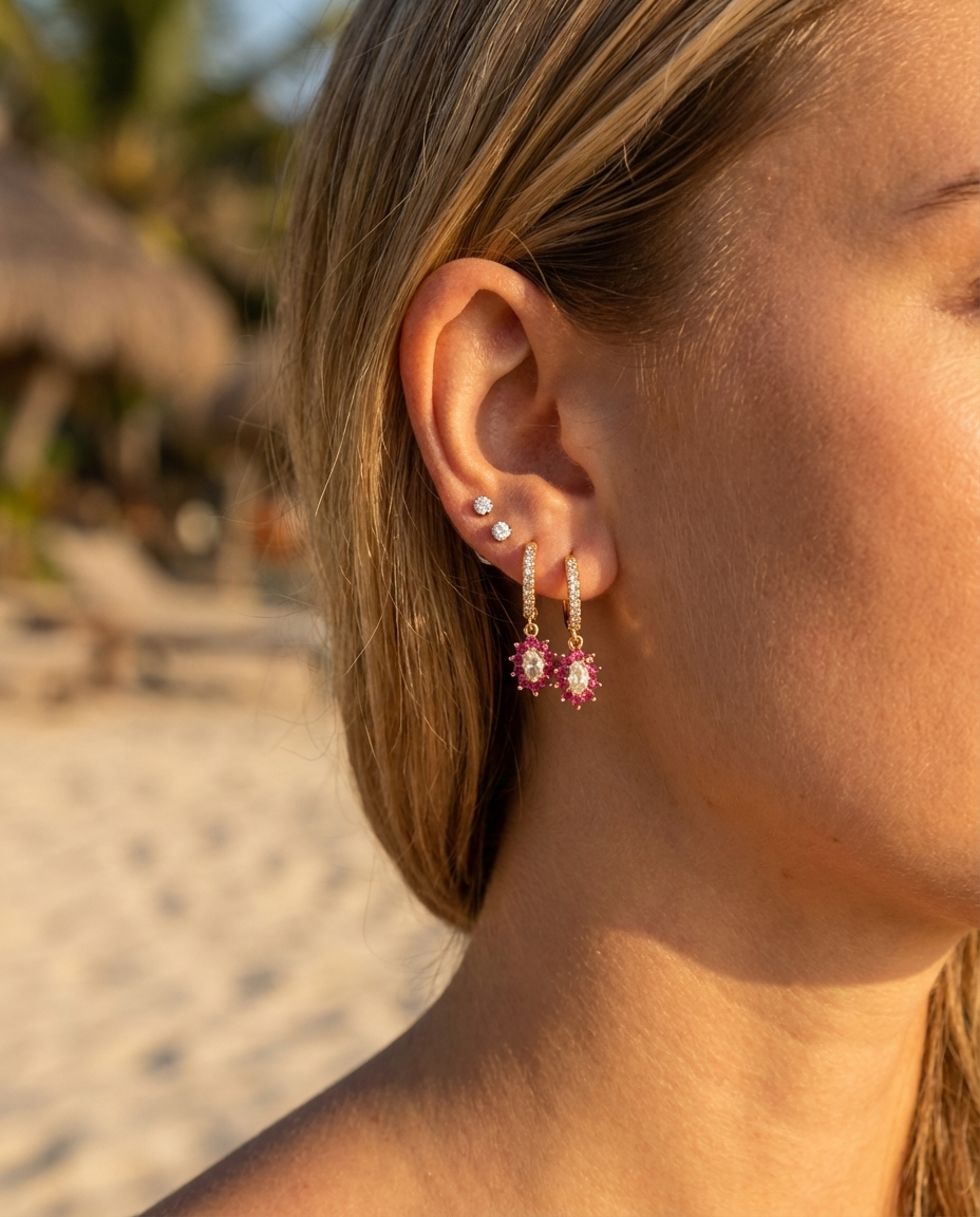 Ruby Halo Hoops