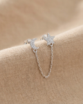 Moon & Star Chain Studs