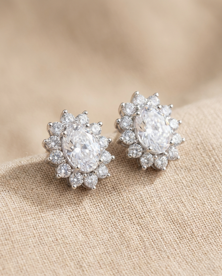 Silver Halo Studs