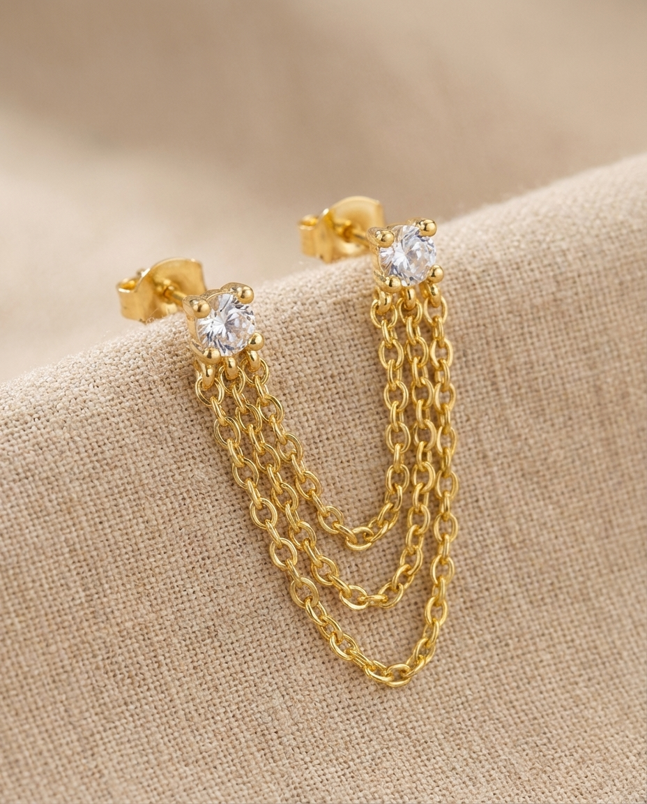 Triple Chain Studs