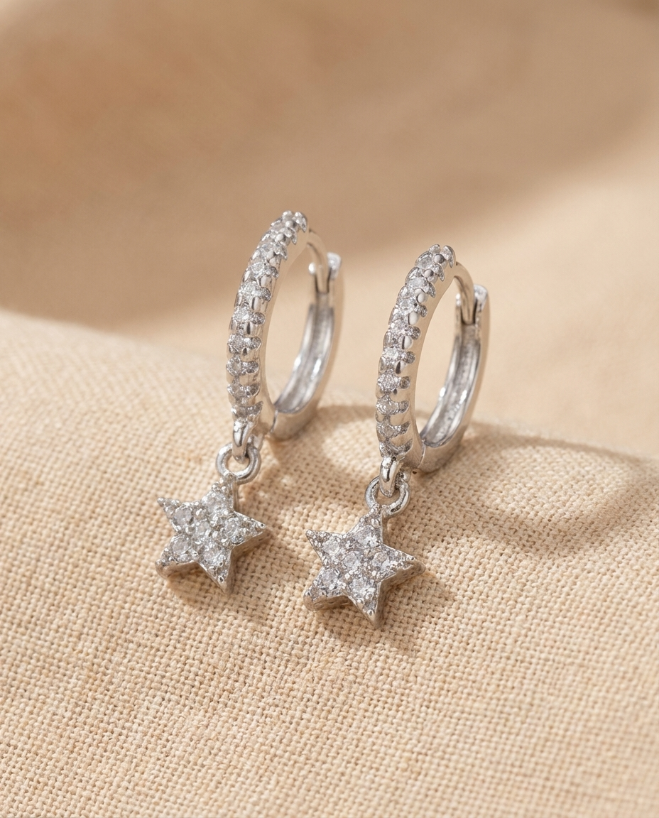 Silver Star Hoops