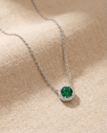 Emerald Halo Necklace