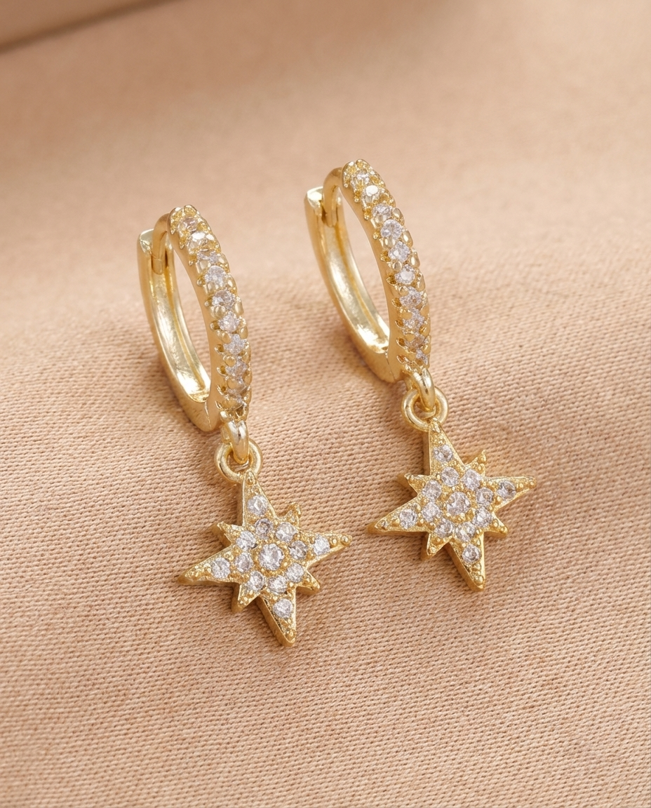Gold Starlight Hoops