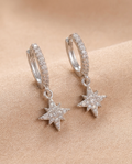 Silver Starlight Hoops