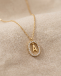 Initial Halo Necklace