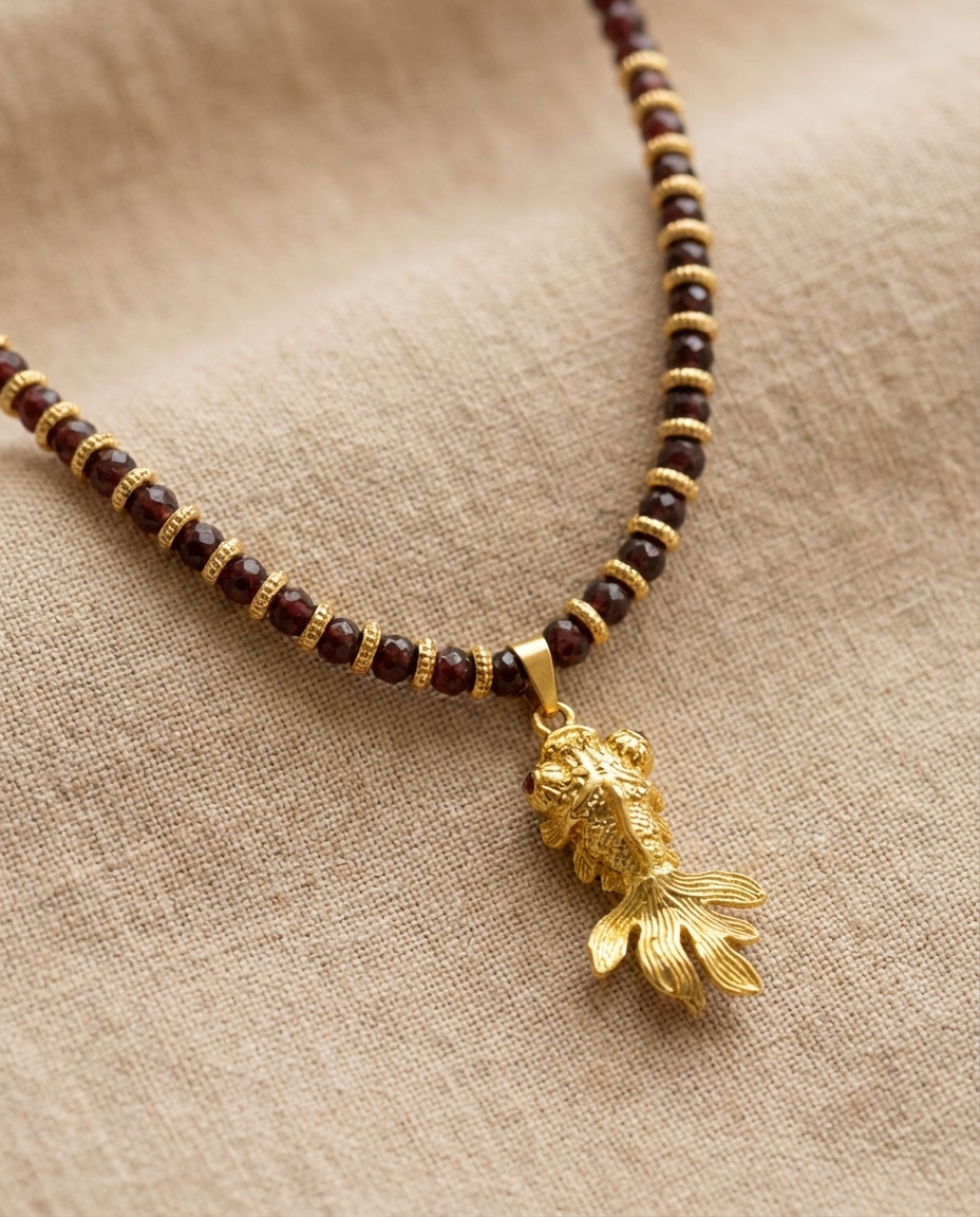 Koi Burgundy Necklace