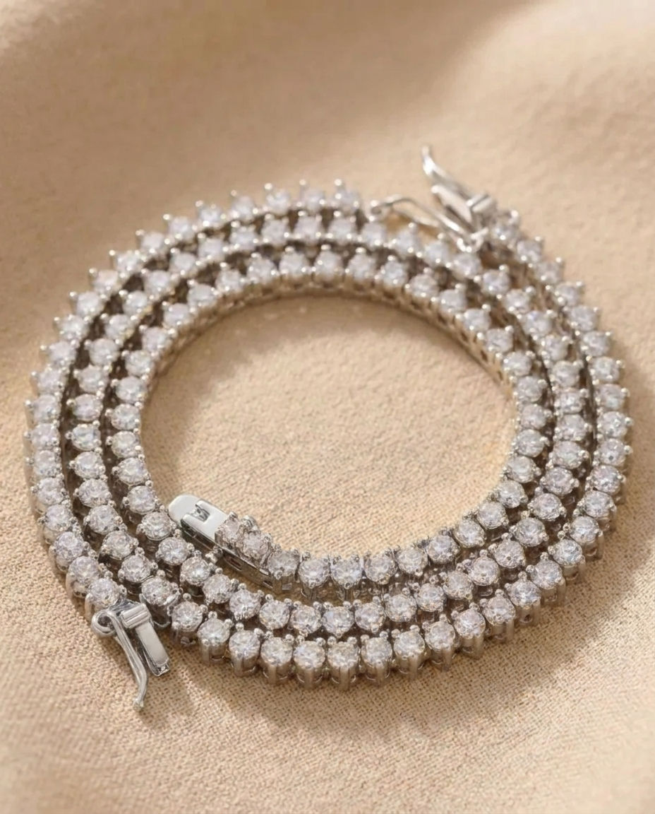 Silver Tennis Necklace