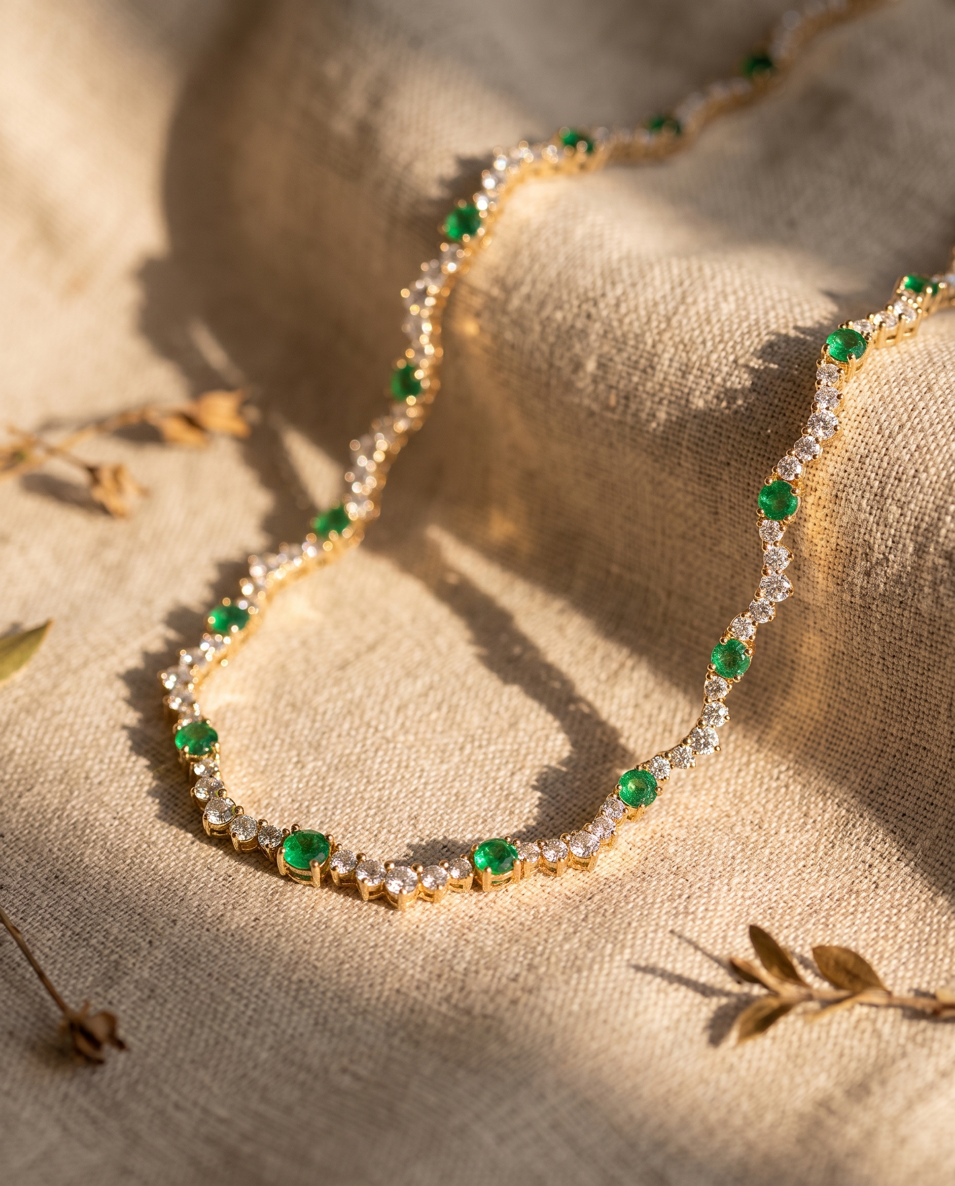Emerald Tennis Necklace