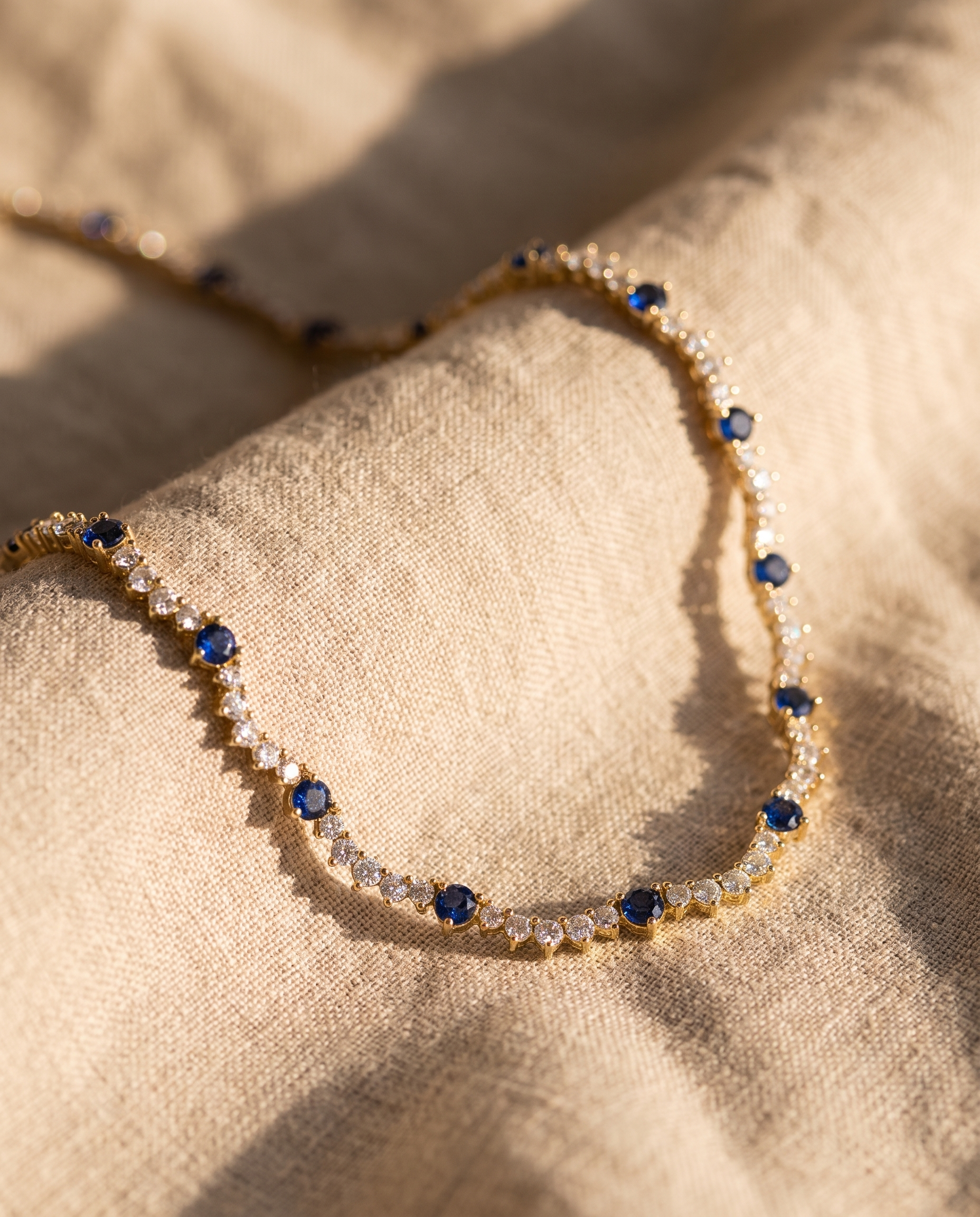 Sapphire Tennis Necklace